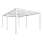 GazeboMate Aluminum Louvre Gazebo Pergola 3.6M x 7.2M Black/White Click & Collect