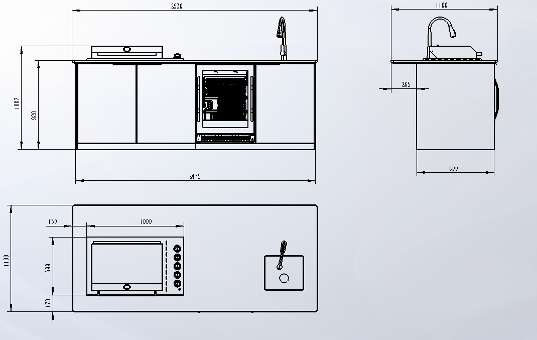 Grill King Bella 4B Drop In Alfresco Outdoor BBQ Kitchen Island | Fridge & Sink Combo High Grade White Stone Designer BBQ Inc Fridge, Sink, Faucet, Rear Infrared Burner, Rotisserie & BBQ Cover