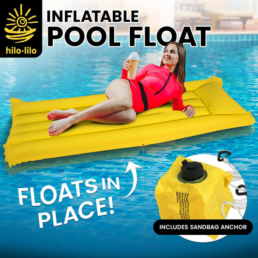 Hilo Lilo Inflatable Pool Float with Sand Bag Anchor
