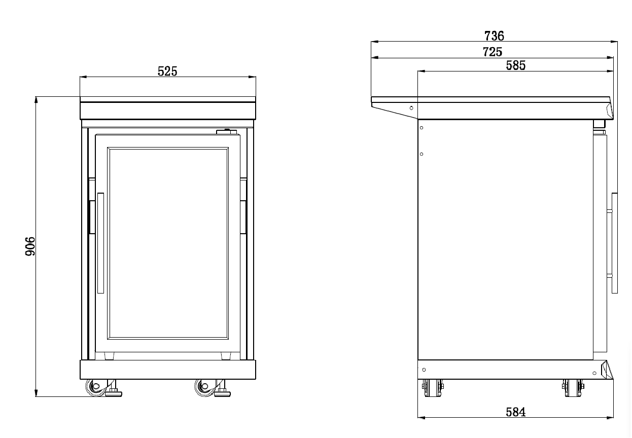 4 Burner Non Wok Black Stainless Steel BBQ Kitchen: Stone Bench, Fridge, Sink, Height Adjustable, Rotisserie with BBQ Cover