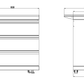 304 STAINLESS STEEL HURRICANE 3 DRAW STORAGE MODULE