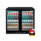 208L Double Door Under-bench Commercial Bar Wine Fridge Drinks Chiller in Black