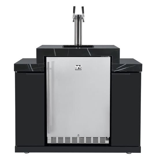 188L KEGERATOR/BEER DISPENSER MACHINE + STORAGE MODULE SUITABLE FOR ROCKPOOL BLACK  BBQ KITCHEN SERIES