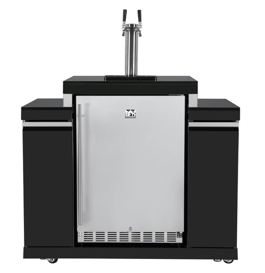 188L KEGERATOR/BEER DISPENSER MACHINE + STORAGE MODULE SUITABLE FOR KINGSLEY BBQ KITCHEN SERIES