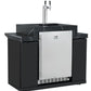 Rockpool Black 6B + 188L Kegerator : Designer Outdoor Kitchen BBQ Package Inc Wok Burner, Fridge, Sink, Rotisserie & BBQ Covers.