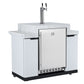 188L KEGERATOR/BEER DISPENSER MACHINE + STORAGE MODULE SUITABLE FOR ROCKPOOL WHITE  BBQ KITCHEN SERIES