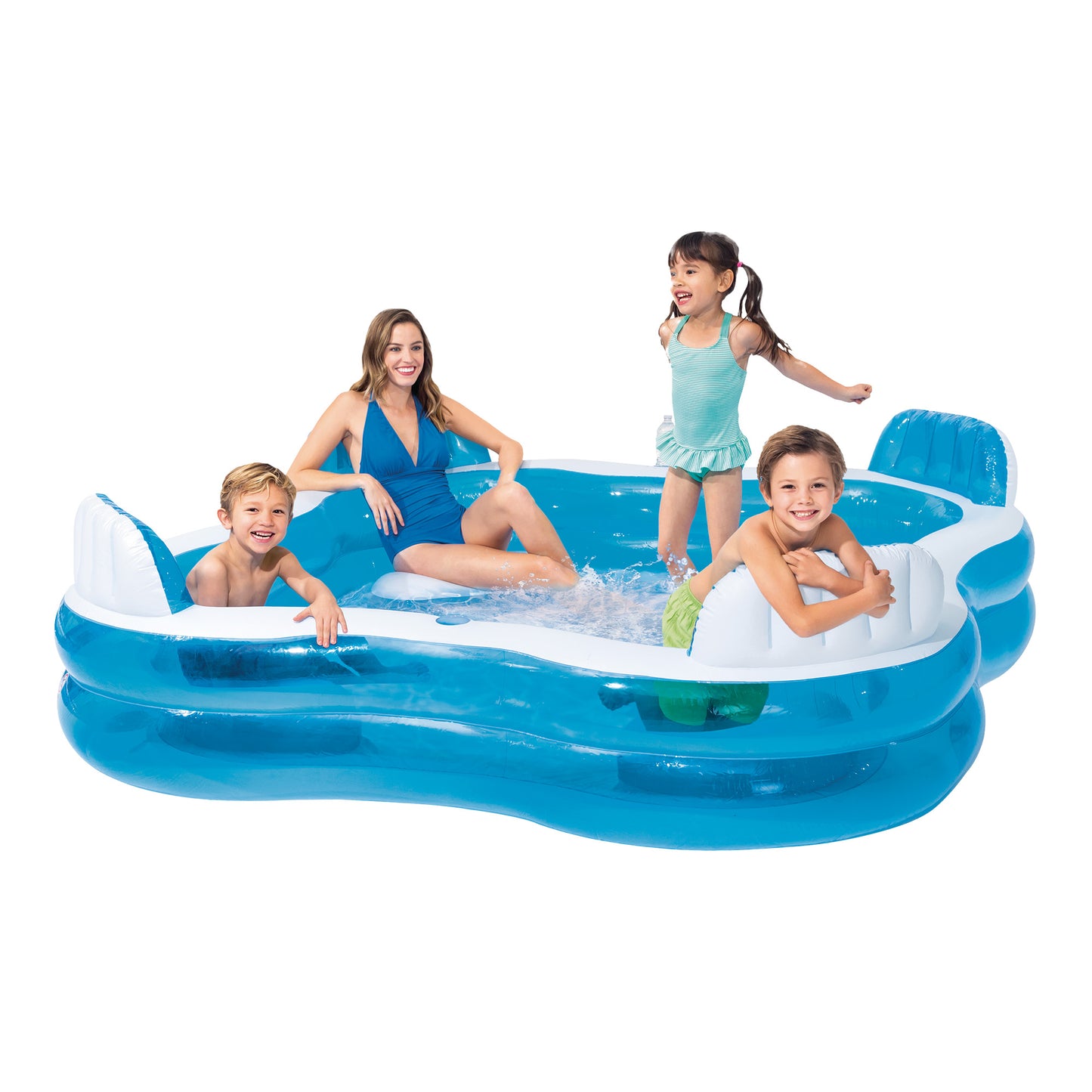 Intex Swim Center Square Inflatable Family Lounge Pool