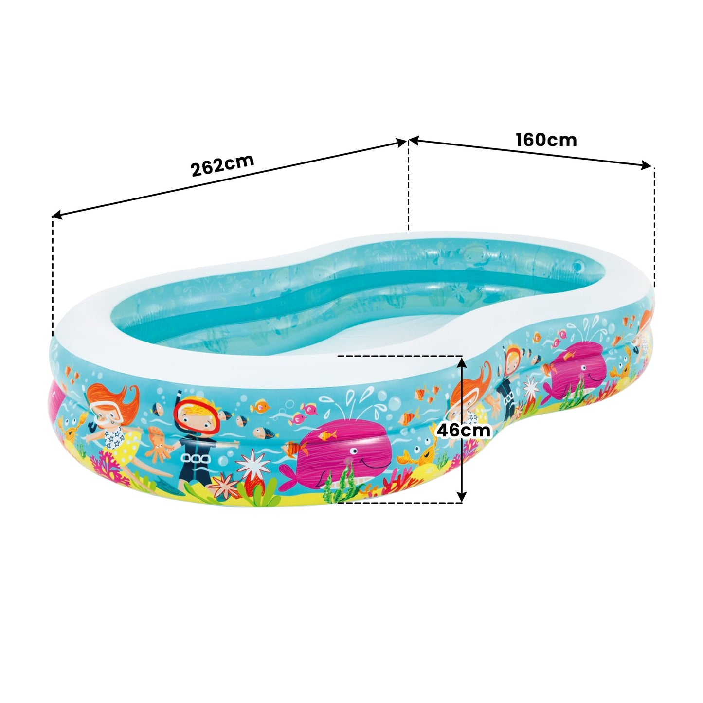 Intex Swim Center Snorkel Fun Inflatable Pool