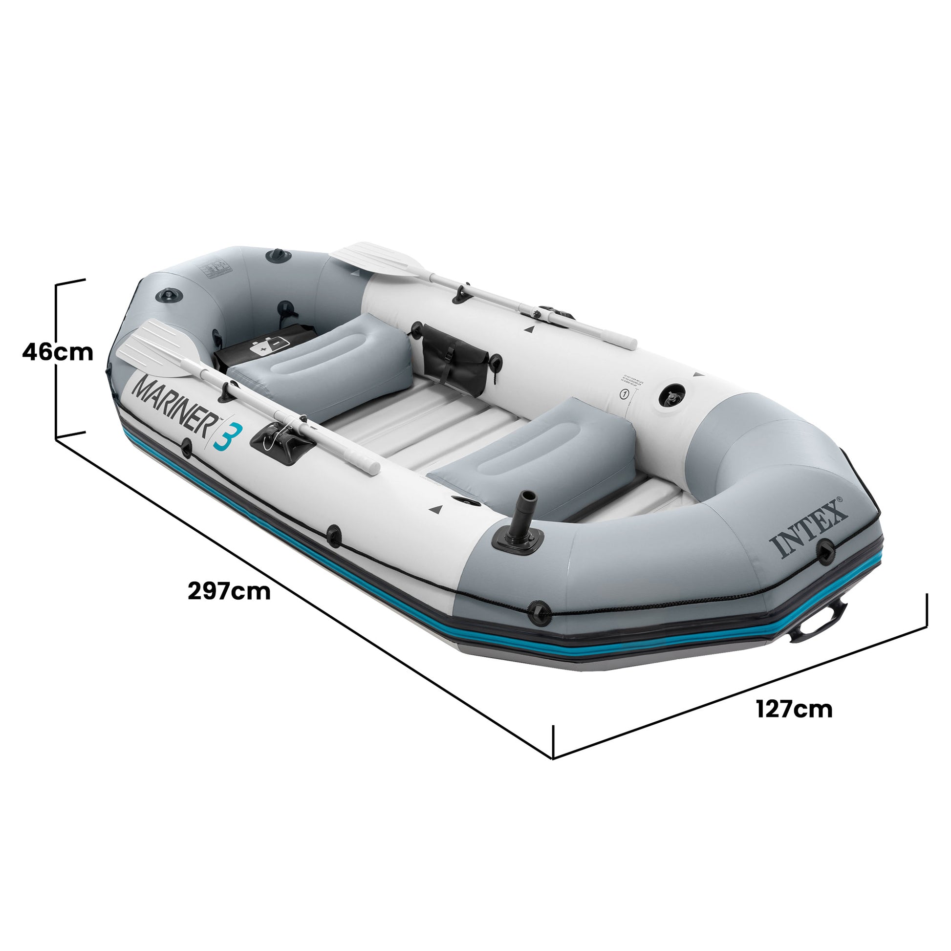 Intex Mariner 3 Inflatable Boat Set - 3 Person