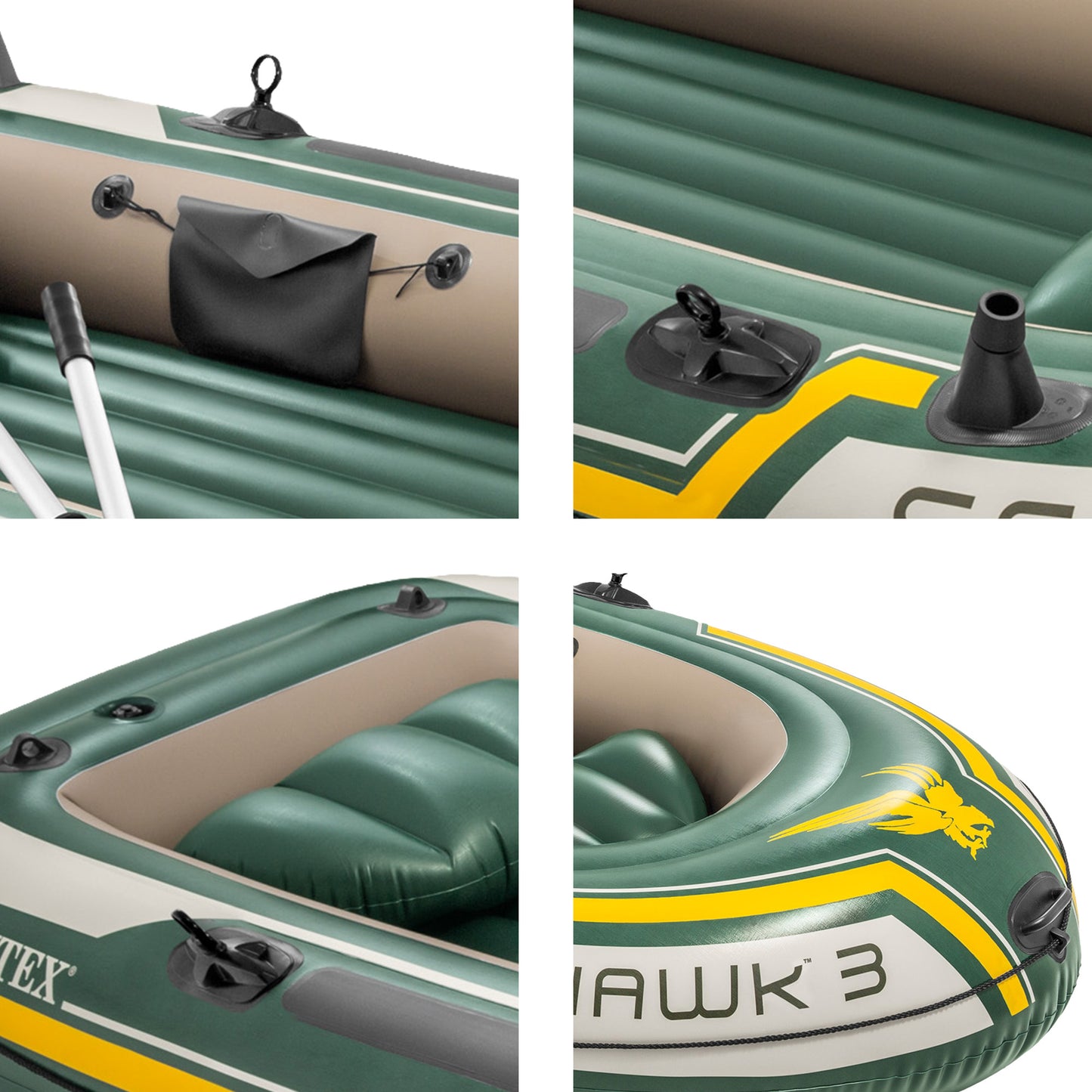 Intex Seahawk 3 Inflatable Boat Set - 3-Person