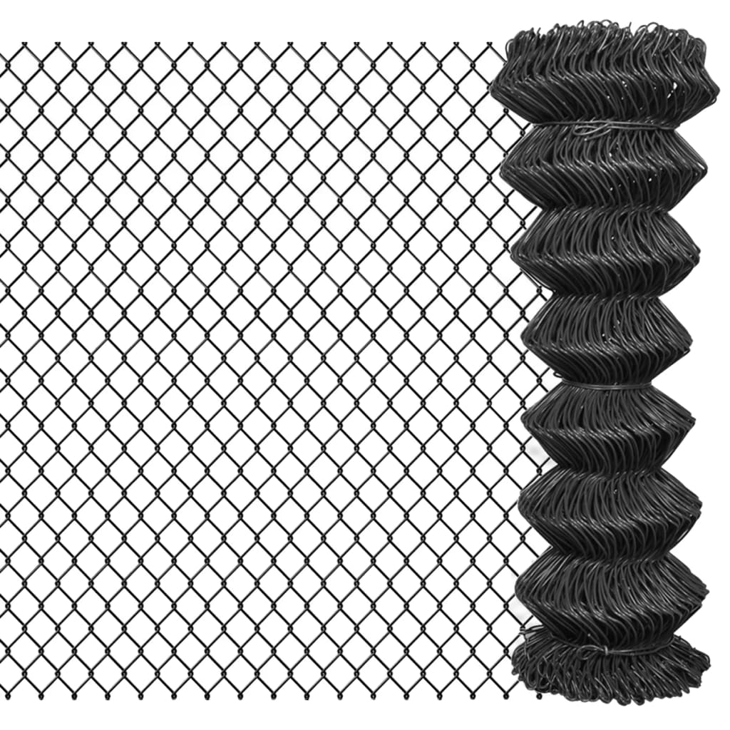 Chain Link Fence Steel 25x1,25 m Grey