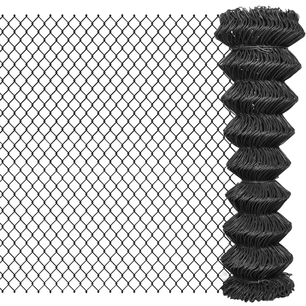 Chain Link Fence Steel 25x1,5 m Grey