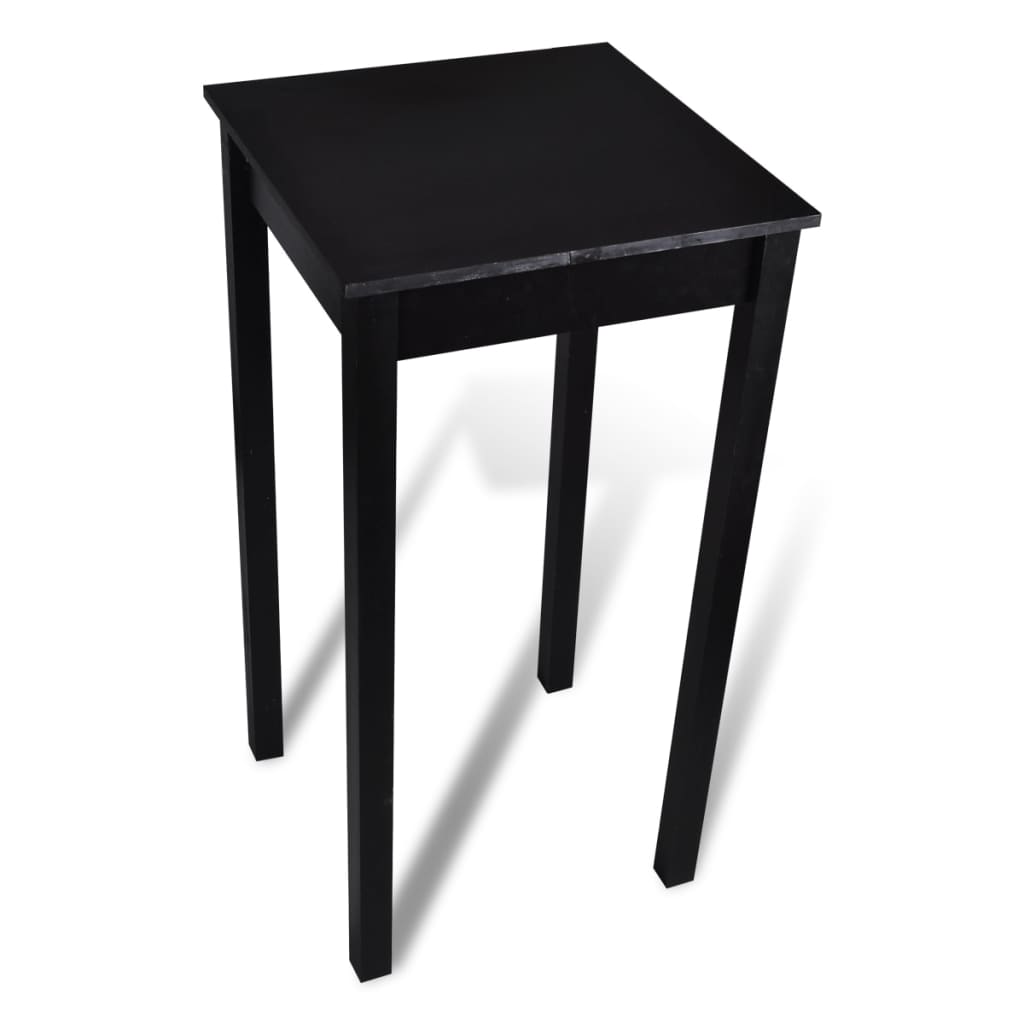 Table with 2 Bar Chairs Black (240379+240071)