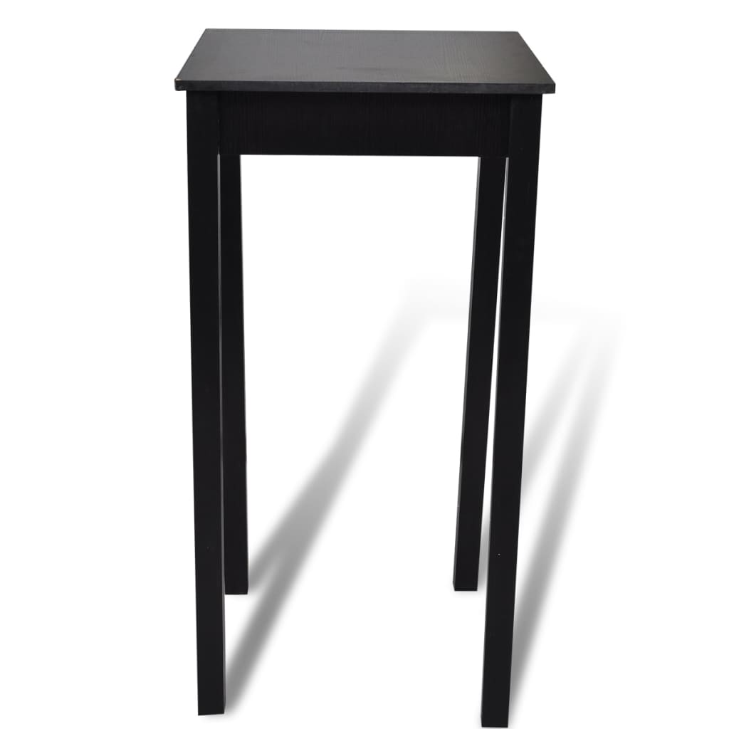 Table with 2 Bar Chairs Black (240379+240071)