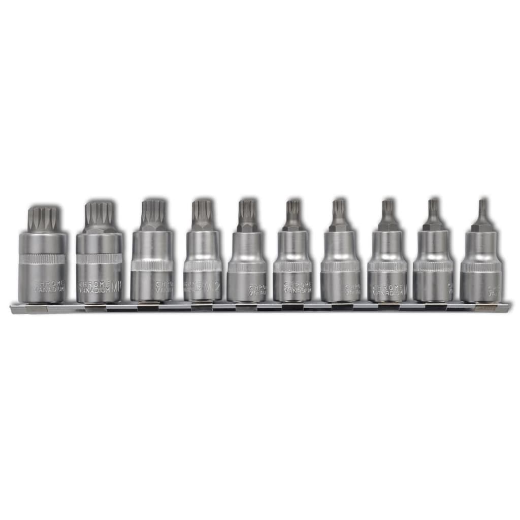 Bit Set Socket Set 10 pcs on Strip