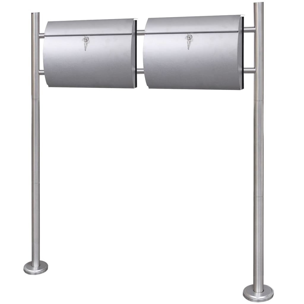 Mailbox on Stand Stainless Steel (2x50352+50355)