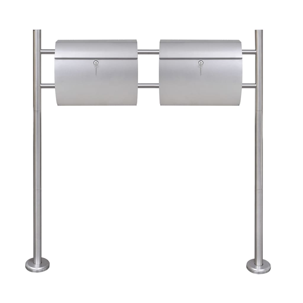 Mailbox on Stand Stainless Steel (2x50352+50355)