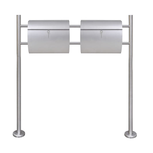 Mailbox on Stand Stainless Steel (2x50352+50355)