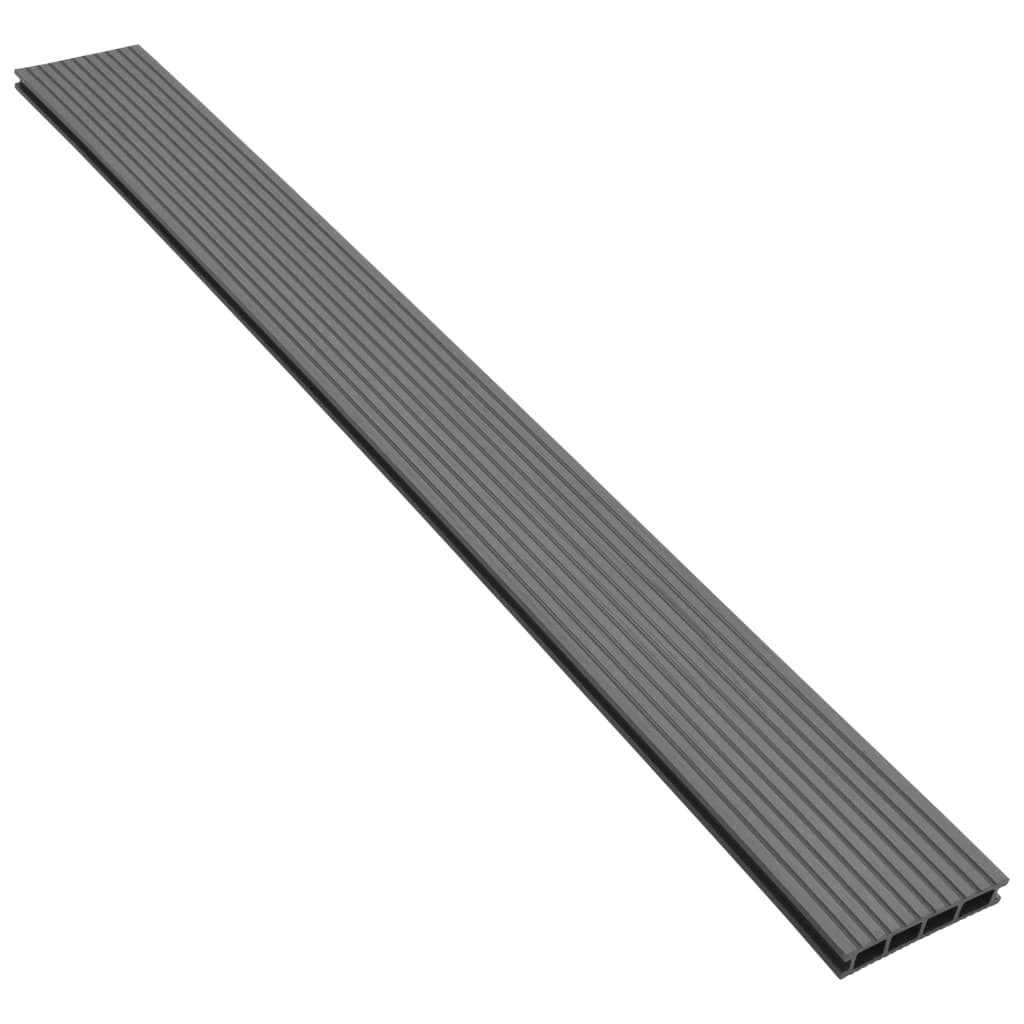 WPC Decking Boards with Accessories 20 m² 2,2 m Grey (10x42387)