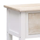 Sideboard Natural and White 115x30x76 cm Wood