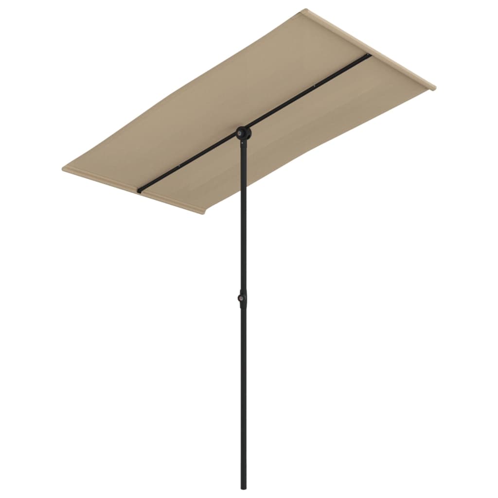 Outdoor Parasol with Aluminium Pole 180x110 cm Taupe