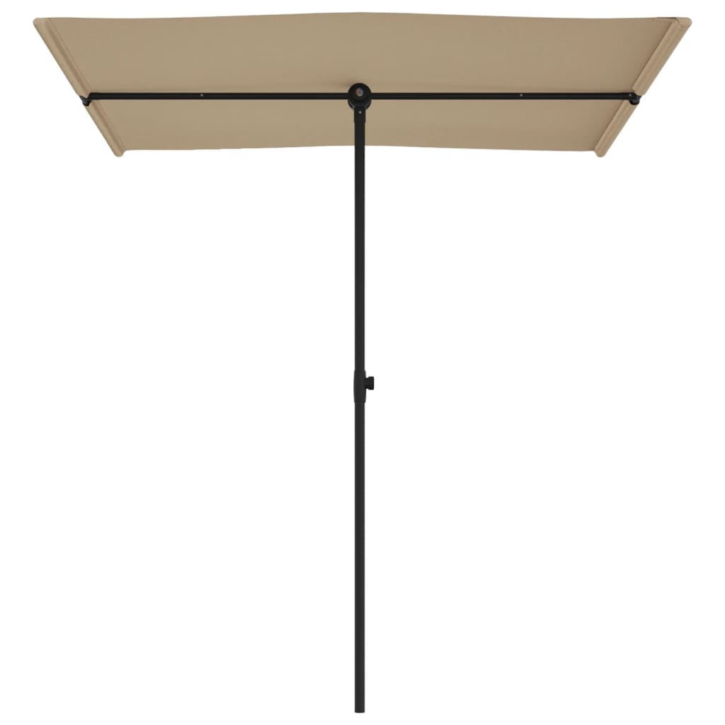 Outdoor Parasol with Aluminium Pole 180x110 cm Taupe