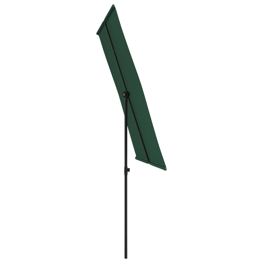 Garden Parasol with Aluminium Pole 2x1,5 m Green