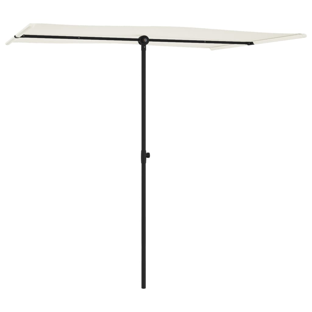 Outdoor Parasol with Aluminium Pole 2x1,5 m Sand White