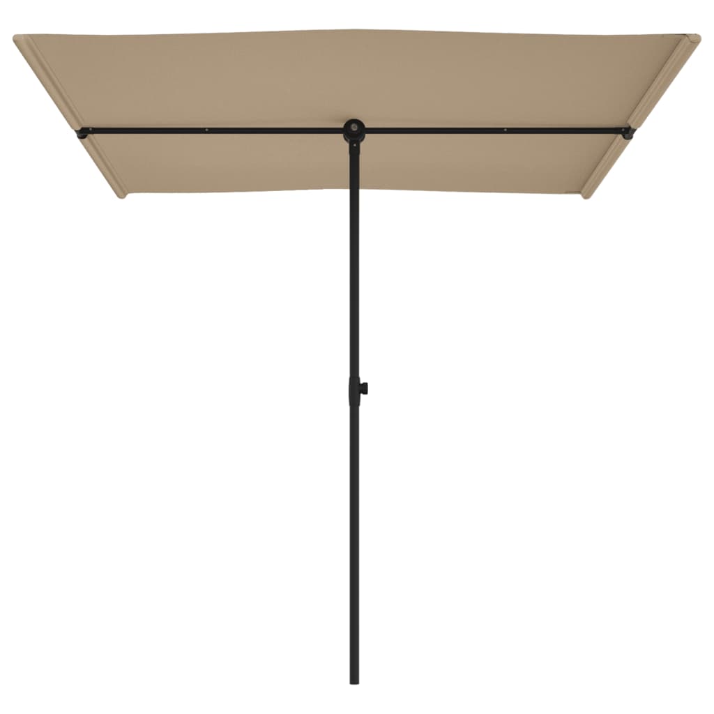 Garden Parasol with Aluminium Pole 2x1,5 m Taupe