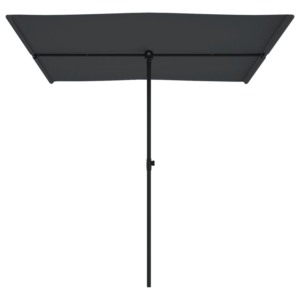 Garden Parasol with Aluminium Pole 2x1,5 m Black