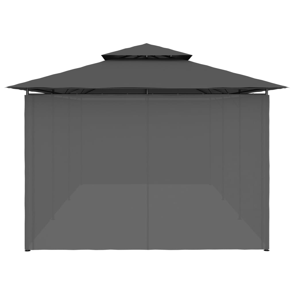 Gazebo with Curtains 600x298x270 cm Anthracite