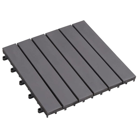 Decking Tiles 20 pcs Grey Wash 30x30 cm Solid Acacia Wood (2x46586)