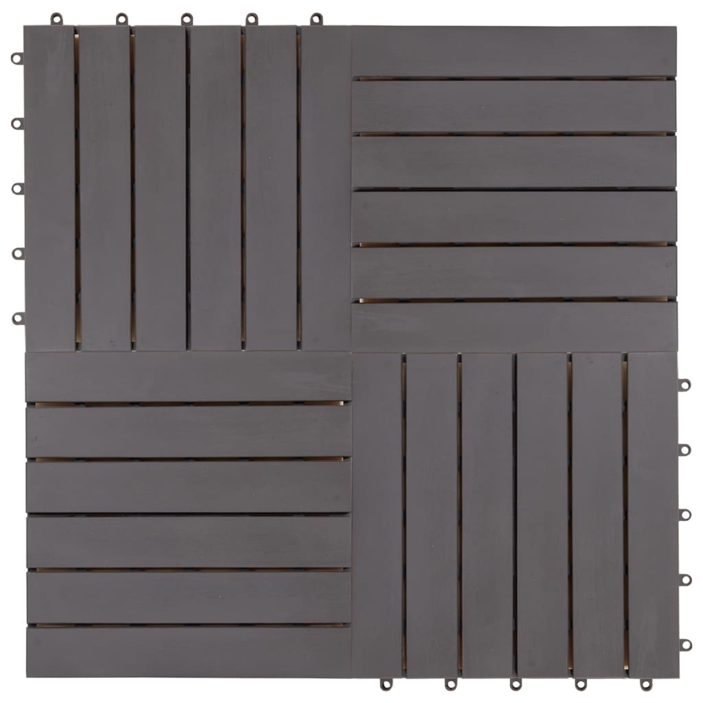 Decking Tiles 20 pcs Grey Wash 30x30 cm Solid Acacia Wood (2x46586)