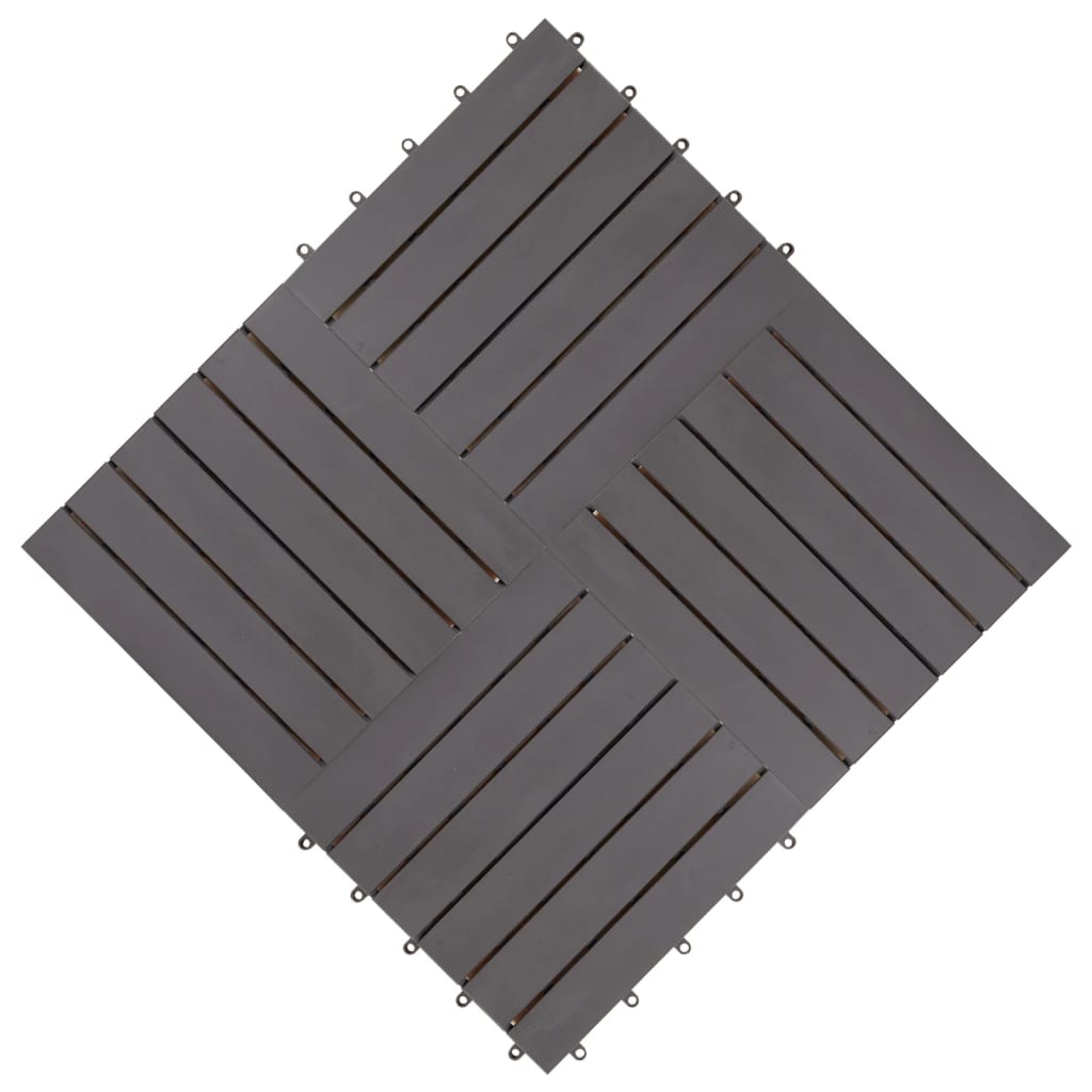 Decking Tiles 20 pcs Grey Wash 30x30 cm Solid Acacia Wood (2x46586)