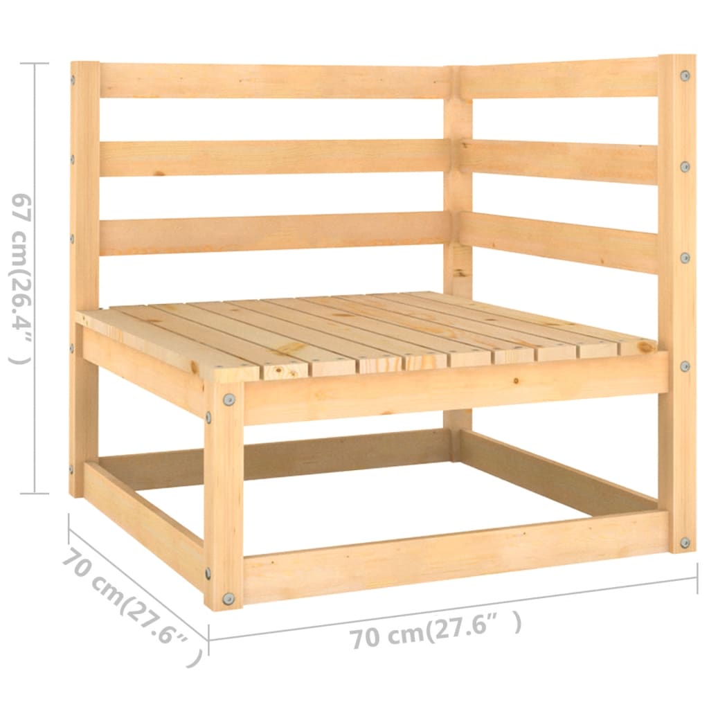 10 Piece Garden Lounge Set Solid Wood Pine (2x805675+805705+805710)