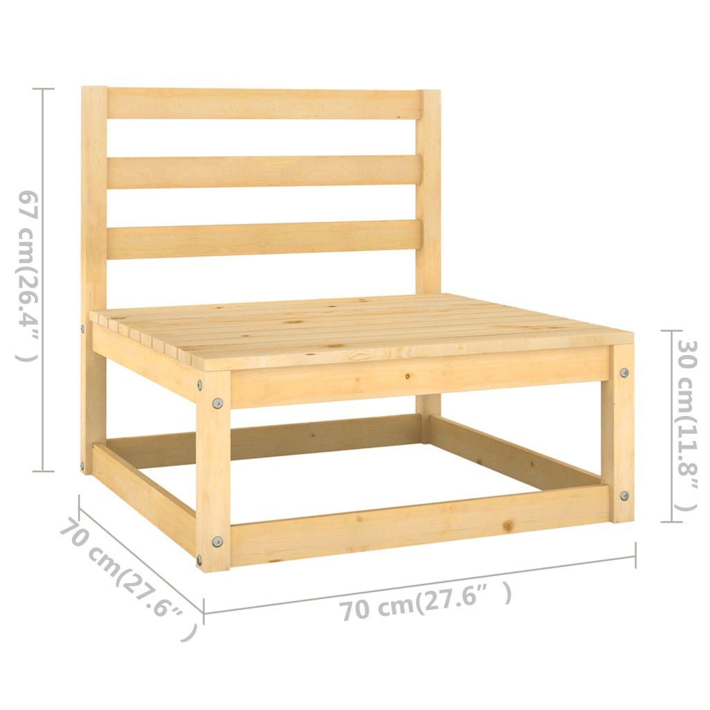 10 Piece Garden Lounge Set Solid Wood Pine (805660+805700+2x805705)