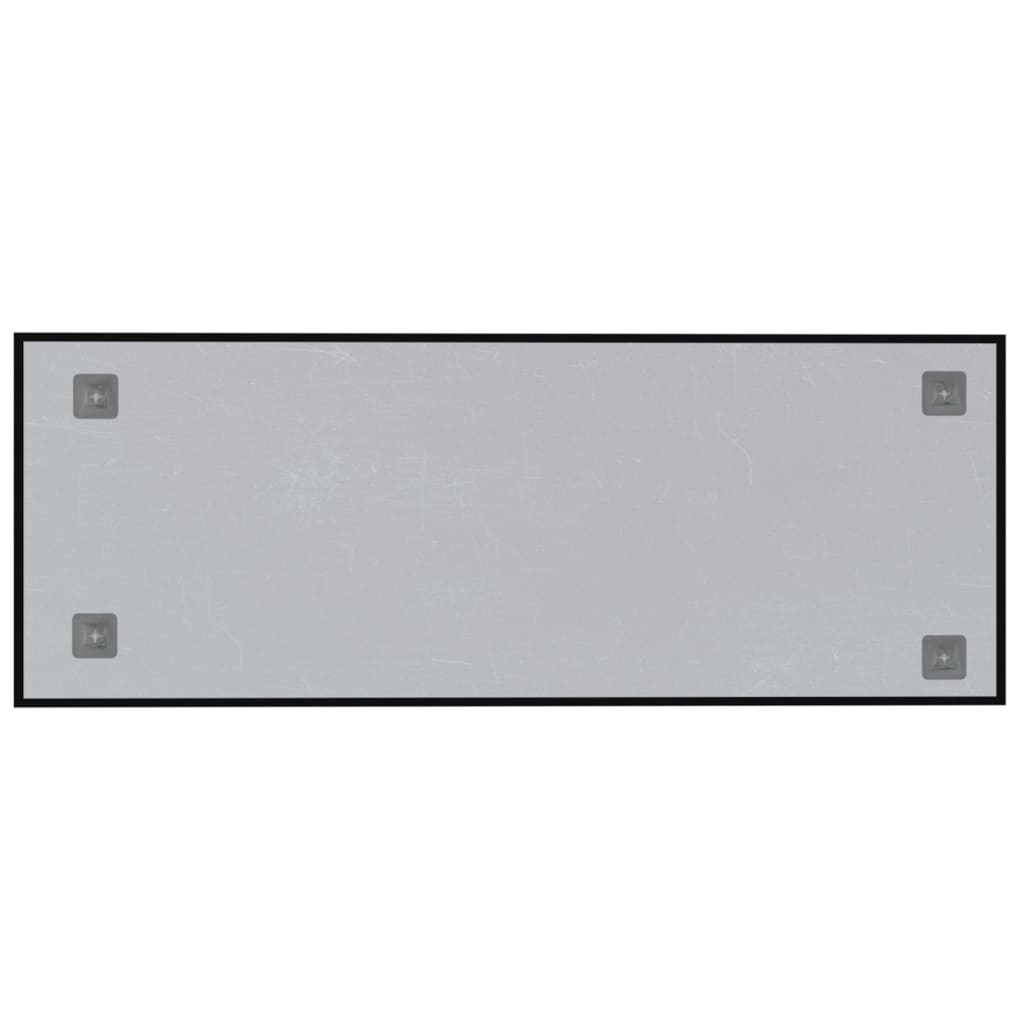 Wall-mounted Magnetic Board Black 80x30 cm Tempered Glass