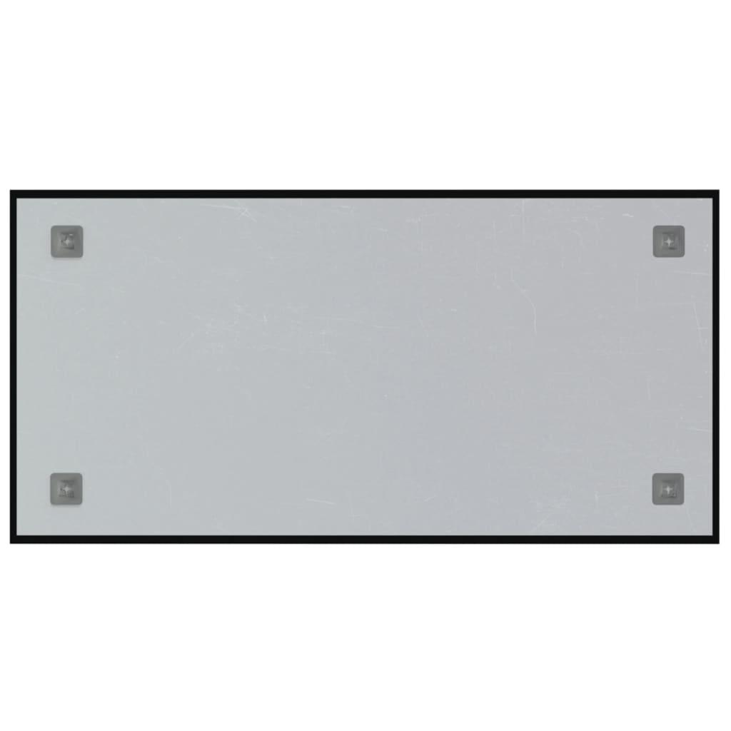 Wall-mounted Magnetic Board Black 80x40 cm Tempered Glass