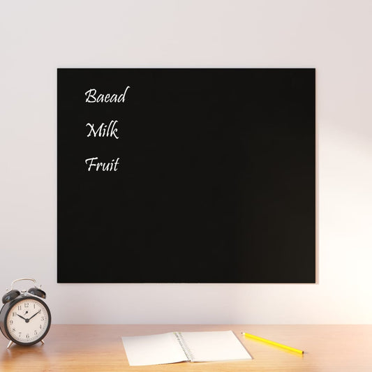 Wall-mounted Magnetic Board Black 60x50 cm Tempered Glass