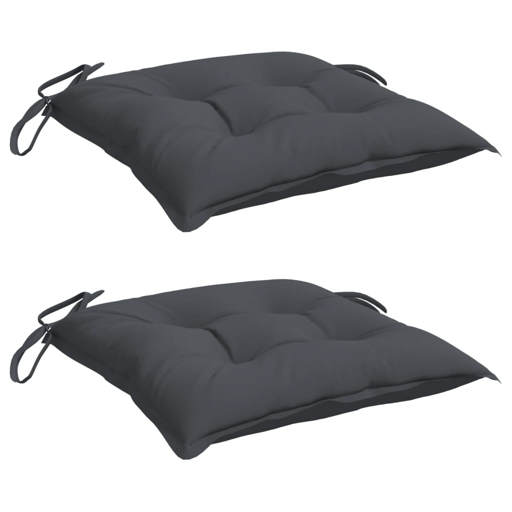 Chair Cushions 2 pcs Anthracite 50x50x7 cm Oxford Fabric