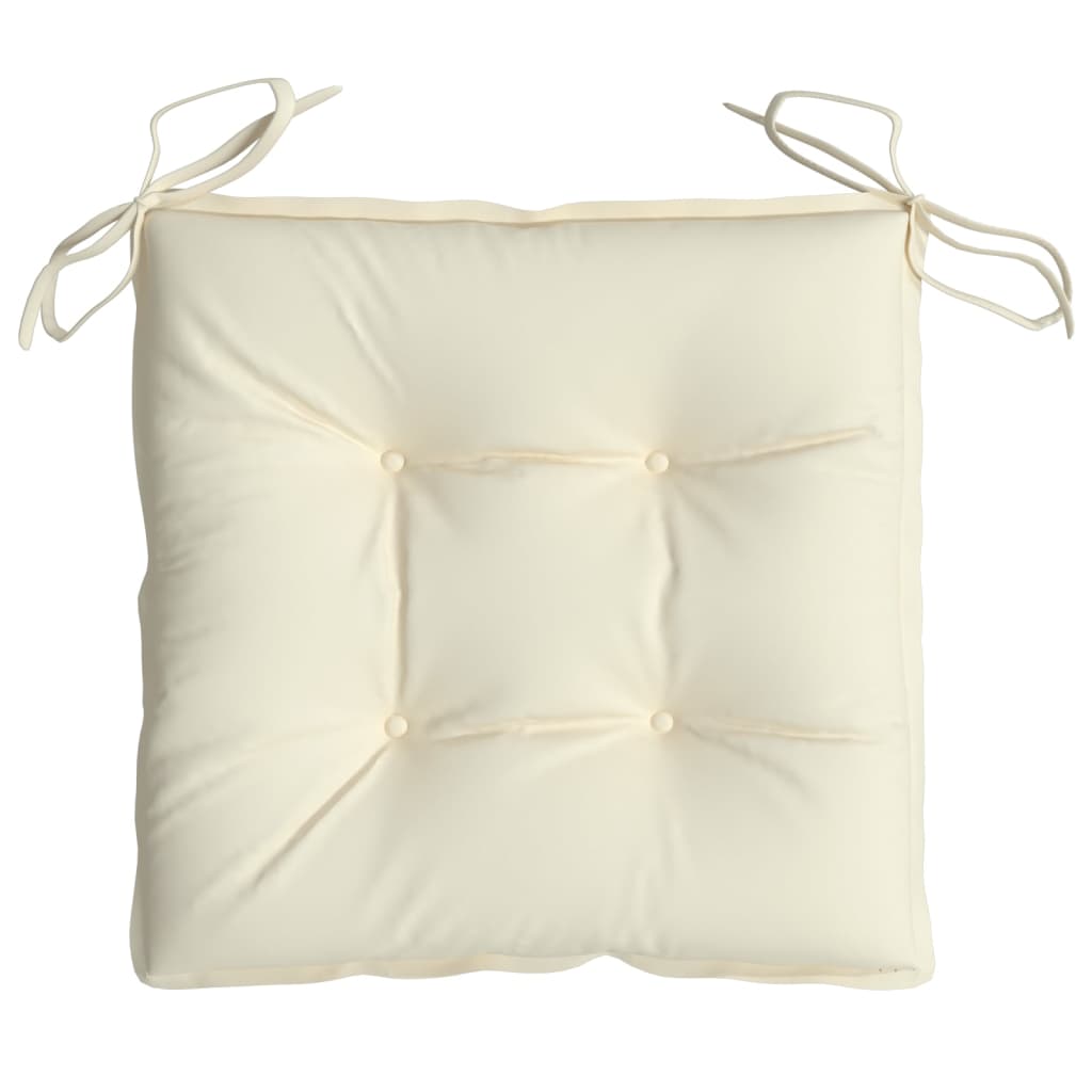 Chair Cushions 2 pcs Cream White 50x50x7 cm Oxford Fabric