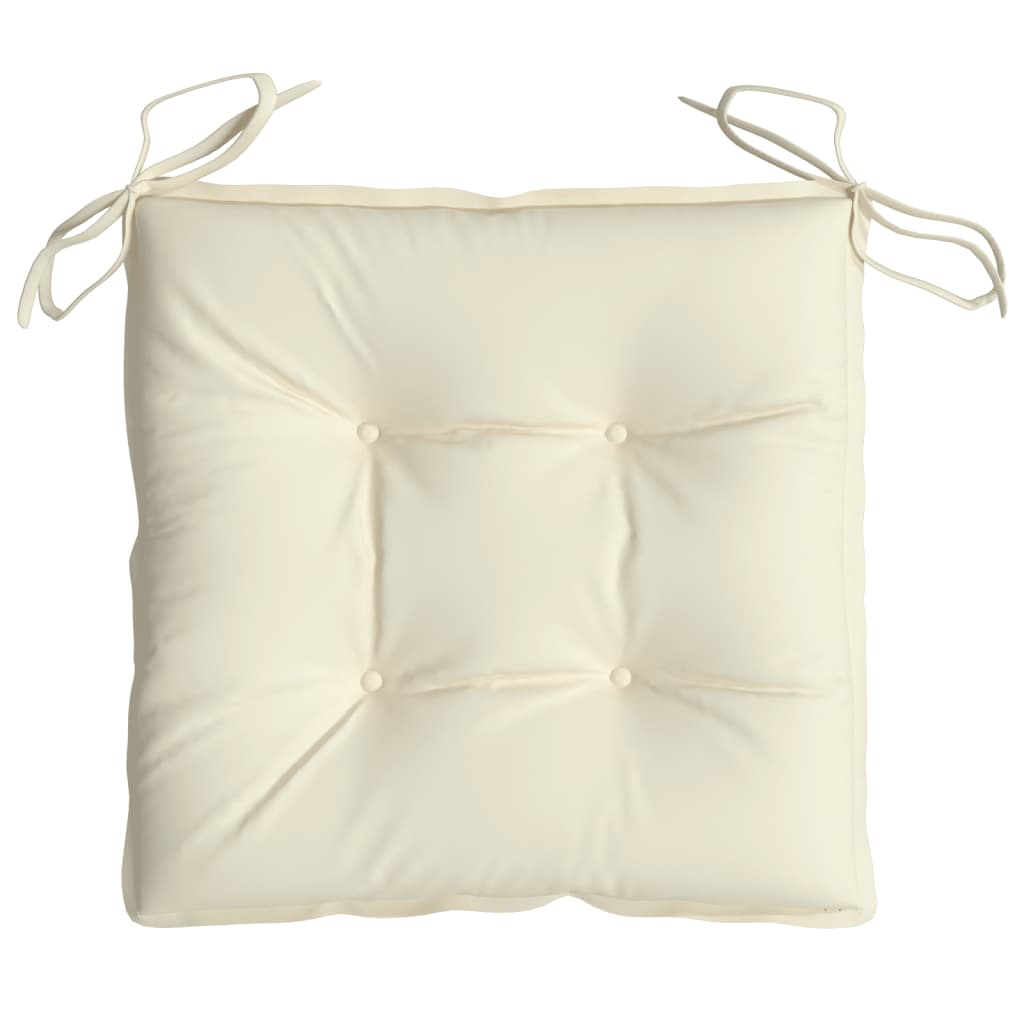 Chair Cushions 6 pcs Cream White 50x50x7 cm Oxford Fabric