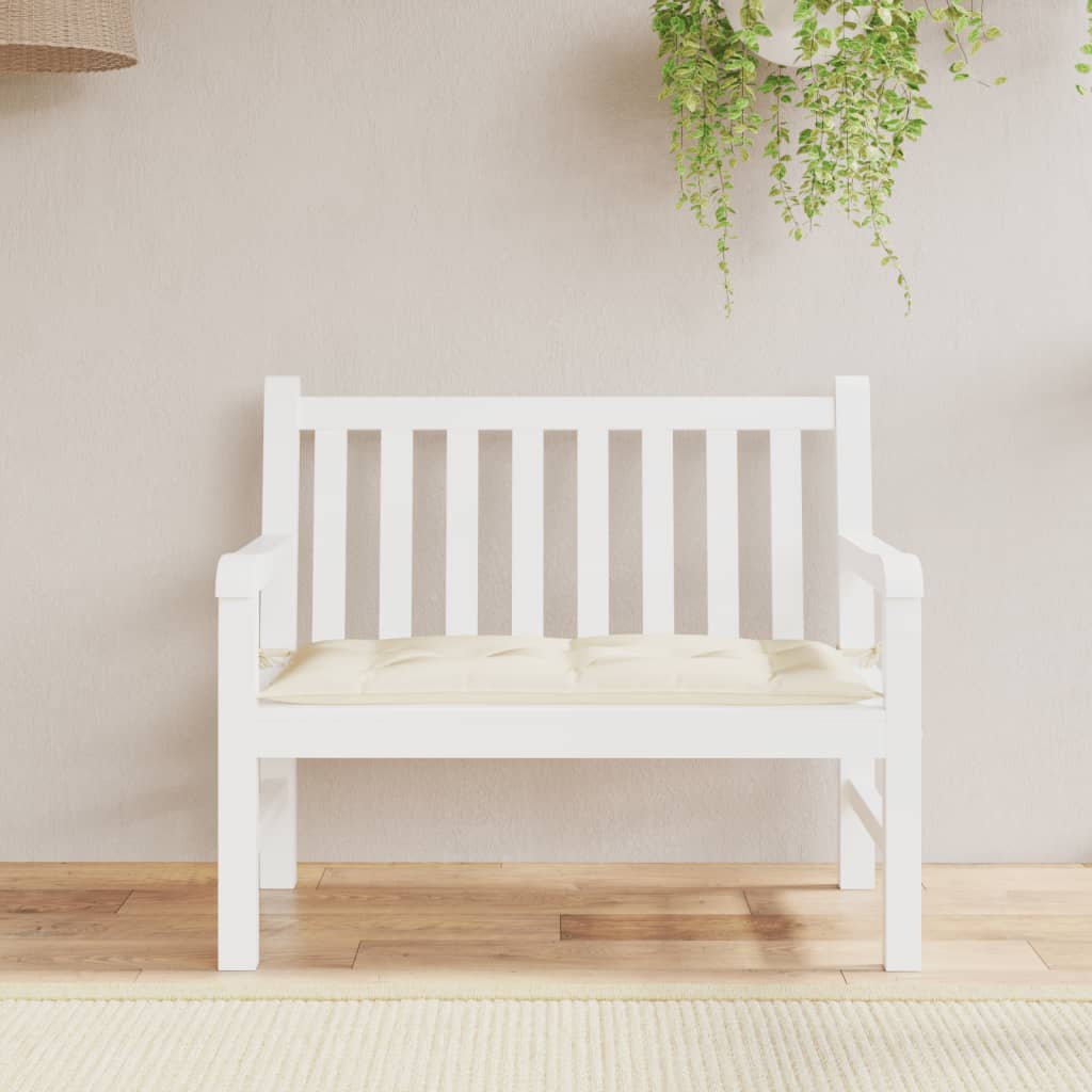 Garden Bench Cushion Cream 100x50x7cm Oxford Fabric