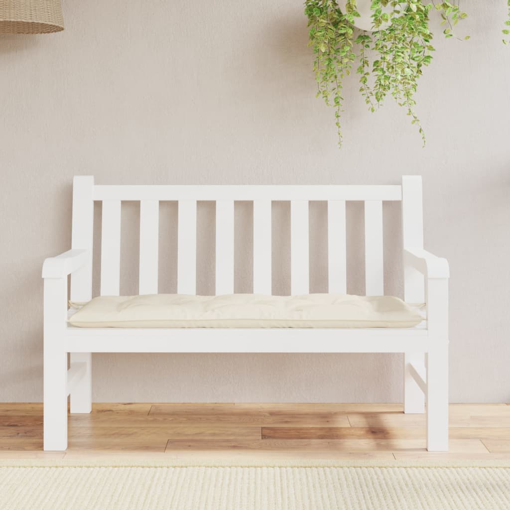 Garden Bench Cushion Cream 120x50x7cm Oxford Fabric