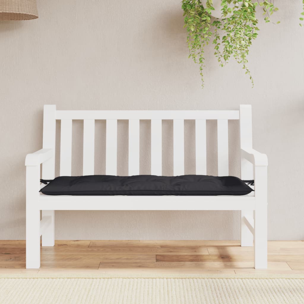 Garden Bench Cushion Black 120x50x7cm Oxford Fabric