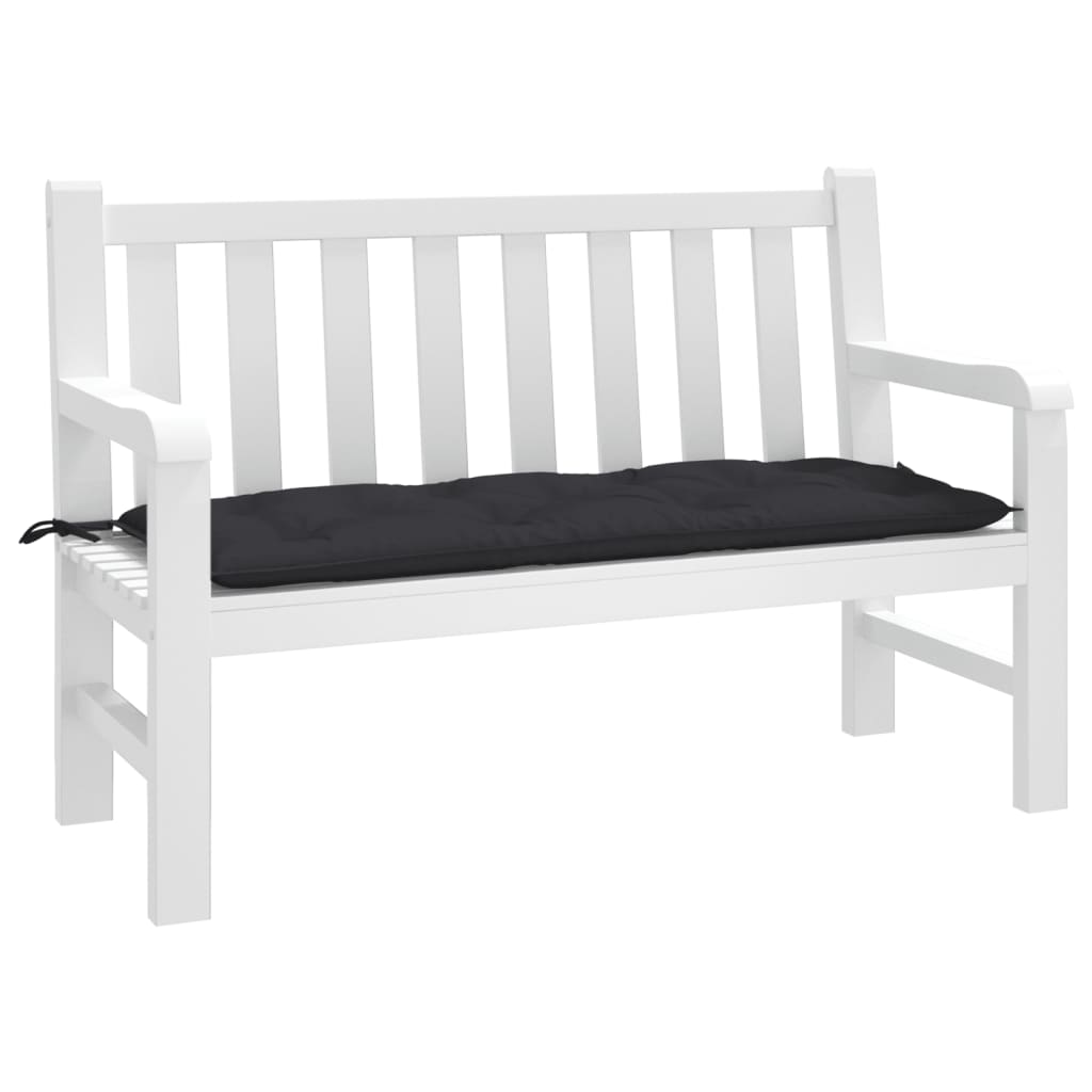 Garden Bench Cushion Black 120x50x7cm Oxford Fabric