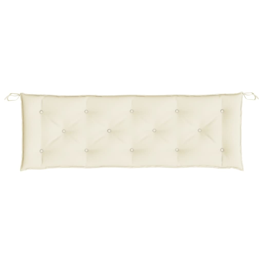 Garden Bench Cushion Cream 150x50x7 cm Oxford Fabric