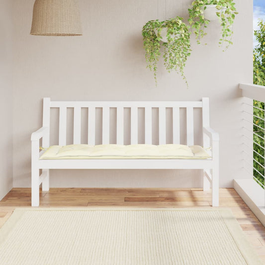 Garden Bench Cushion Cream 150x50x7 cm Oxford Fabric