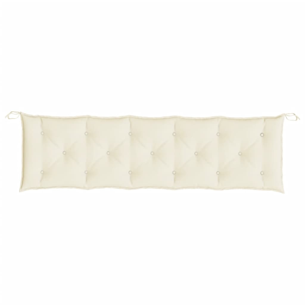 Garden Bench Cushion Cream 180x50x7 cm Oxford Fabric