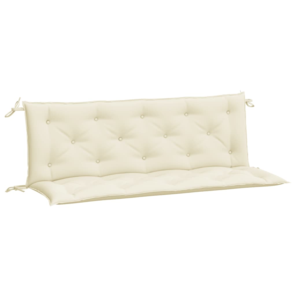 Garden Bench Cushions 2pcs Cream White 150x50x7cm Oxford Fabric